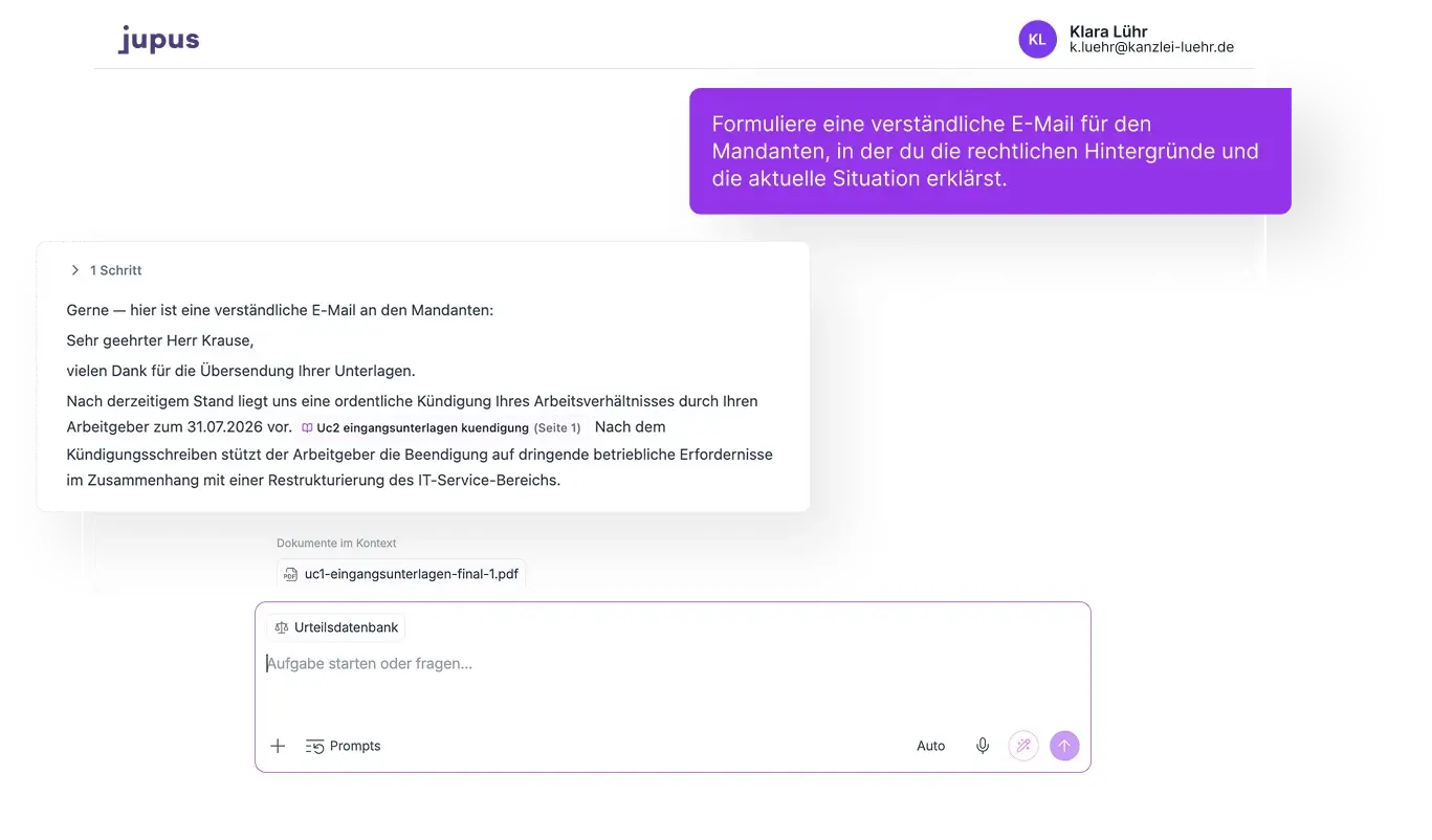 Mandantenkorrespondenz