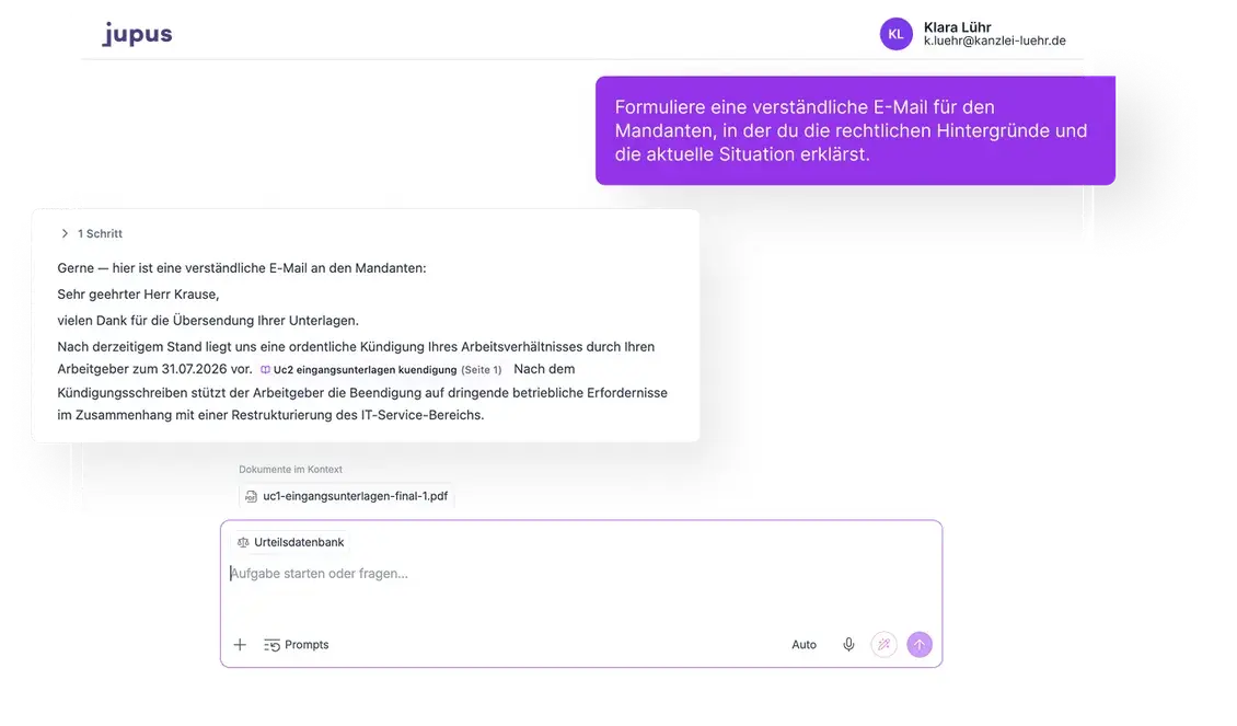 Mandantenkorrespondenz